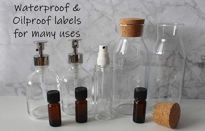 Arlig 2x1 Inch Waterproof Labels for Inkjet Printers Smudge-Proof, Oil-Proof Label for Bottles, Pantry, Lip Gloss, Jars, Food, and Essential Oils | 200 Labels (5 Letter Size Sheets, 40/Sheet) (Matte)