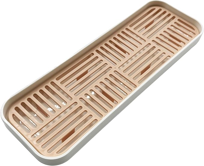 WUCYLKA Kitchen Sink Organizer Sink Caddy, Plastic Sponge & Soap Holder with Double-Layer Drain Rack – Countertop Sink Tray for Sponge, Soap, Dish Brush, Cup, and Wire Scrubber(Pink)