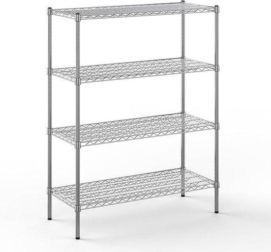 18" Deep x 42" Wide x 54" Height Wire Shelving Kit | 4-Tier | NSF Commercial Storage Rack Unit