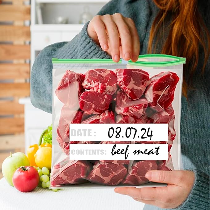 BEIDOU-PAC 2 Gallon Large Slider Food Storage Freezer Bags, 250 Count | 2 Mil | 13" x 12.3" | Heavy-Duty Freshness Easy Open Reclosable Clear Plastic Bags