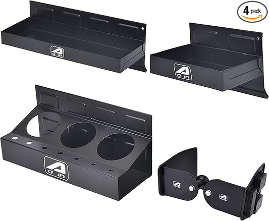 A A IN Magnetic Toolbox Tray Set, Tool Box holder Accessories for Tool Organizer,Garage Storage, 2 Trays, Can Caddy, Paper Towel & Screwdriver Holder (A049)
