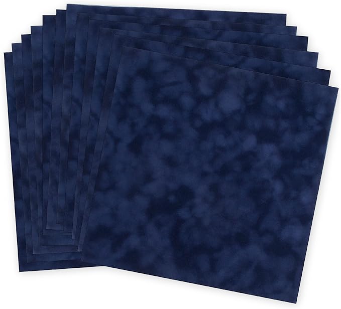 S.E.I Navy Velvet Paper, Felt Fabric For Drawer and Jewelry Box Liner, 12" x 12" - 12 Sheets