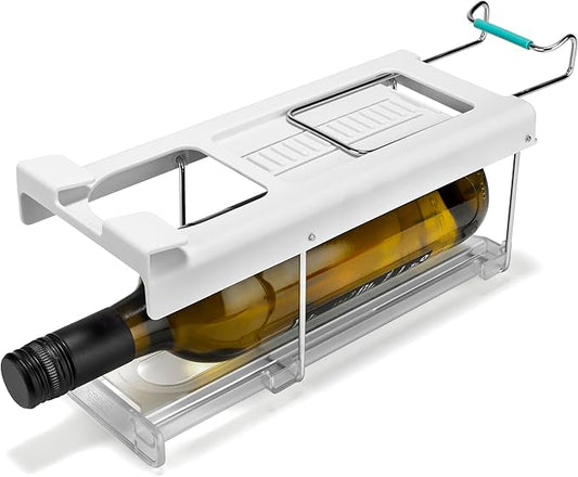 Joseph Joseph FridgeStore Foldable Under-Shelf Fridge Storage Bottle & Wine Holder – Space-Saving, Fits Shelves 13-18" Deep