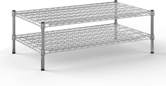 24" Deep x 42" Wide x 14" Height Wire Shelving Kit | 2-Tier | NSF Commercial Storage Rack Unit
