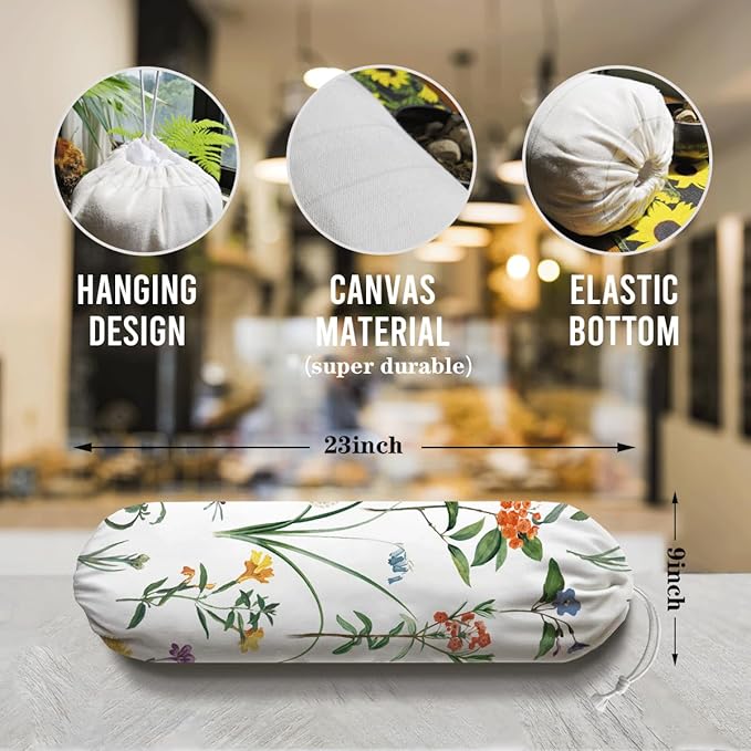 Spring Plastic Bag Holder, Flower Grocery Bags Storage Holder, Grocery Bag Organizer for Home Kitchen Pantry, Kitchen Housewarming Gifts for Women Family Hostess Friends Grandma Mom