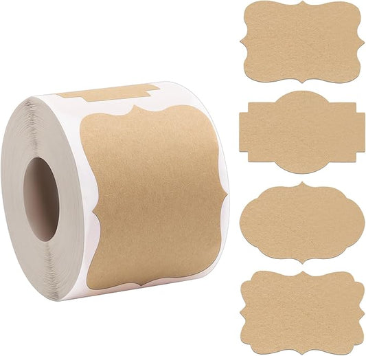 300 Pcs Gift Tags Stickers Name Labels Stickers, 2×3 Inch Self-Adhesive Handmade Bottle Jar Labels for Presents Decoration Jars Craft