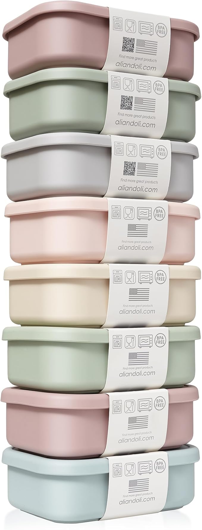 Ali+Oli Silicone Bento Box (Mermaid) Lunch Box for Kids, Toddlers, Preschoolers & Adults | BPA-Free and Spill-Proof | Ideal for School, and On-the-Go Meals| Perfect for Lunch, Snacks, and Meals