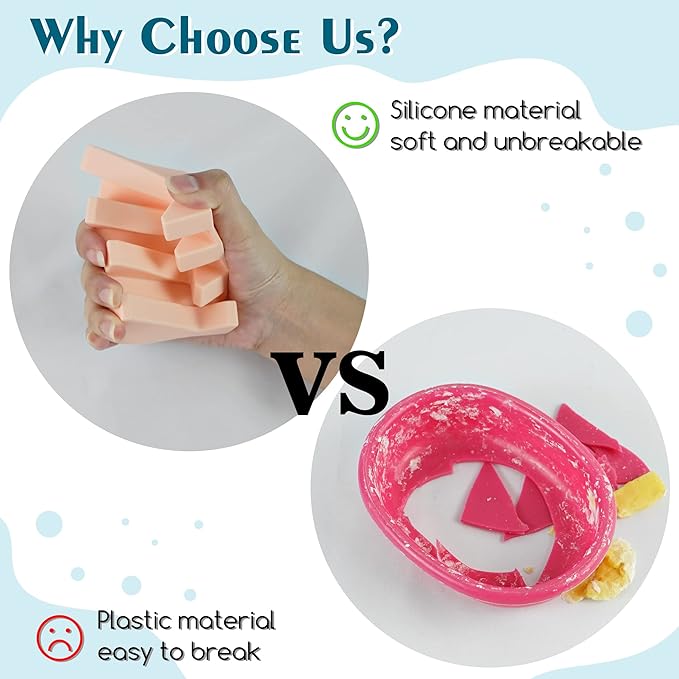 Silicone Soap Dish for Bar Soap Holder for Shower Bathroom Self Draining Waterfall Drying Tray Keep Soap Bars Dry Clean & Easy Cleaning (White/Pink, 2)