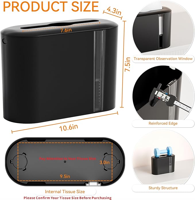 Yieach Touchless Paper Towel Dispenser for Countertop,Home,Bathroom and Kitchen,Black Commercial Multifold Paper Towel Dispenser for Z-fold,Folded,Trifold,Napkin,C fold,Tri Fold Hand Towels Holder