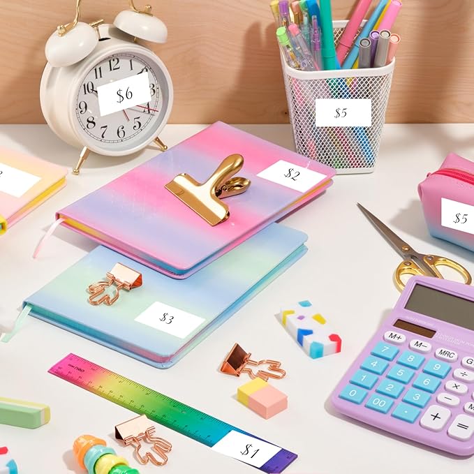 Yeachlaing Multi-Use Removable Labels, 1"x 3", 300 PCS Blank Labels Total,Water/Oil/Tear Resistant/Ink Won't Smudge No Residue