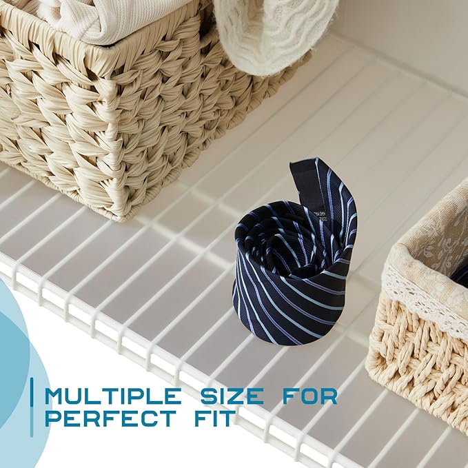 BRIAN & DANY Wire Shelf Liner 12" X 48", Heavy Duty Shelf Liners for Wire Shelving, Waterproof Protector Mats, Set of 4, Transparent