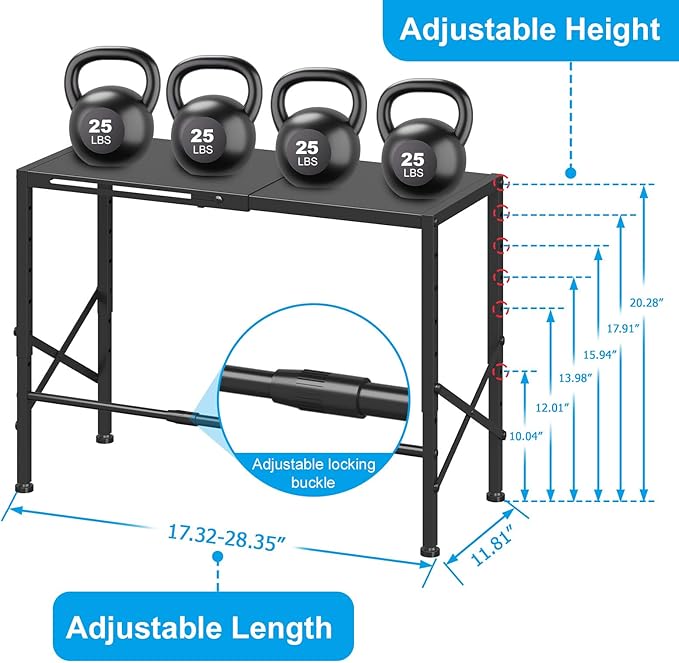 17.32 to 28.35 inch Longer Expandable Pantry Shelves,6-Level Height Adjustment Sturdy Kitchen Storage Shelves,110 LBS Larger Heavy Duty Shelving Units for Small Appliances,Metal Cabinet shelf,Black