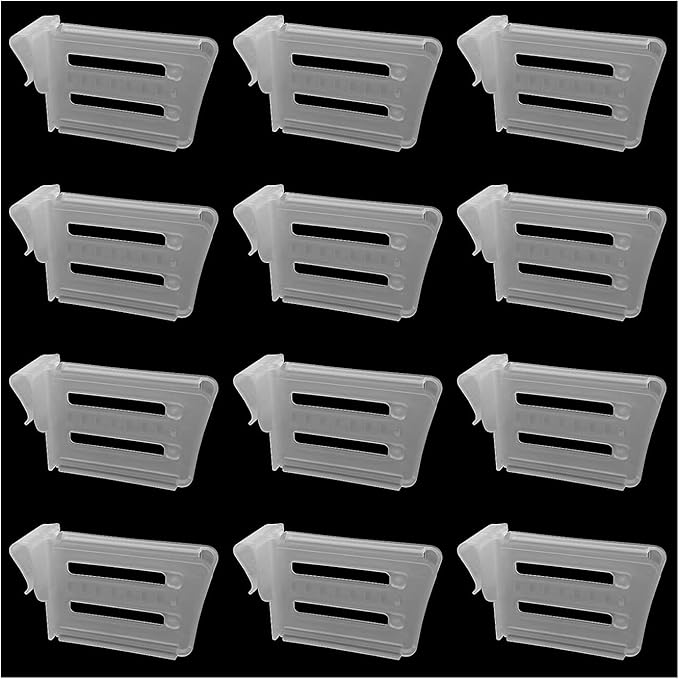 Fridge Space Allocator TAODAN 12PCS Refrigerator Side Door Seperator, Kitchen Refrigerator Snap- on Shelf Refrigerator Organizer Dividers, Classification Partition Boards, Refrigerator Divider