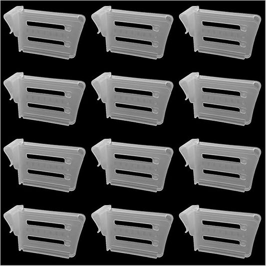Fridge Space Allocator TAODAN 12PCS Refrigerator Side Door Seperator, Kitchen Refrigerator Snap- on Shelf Refrigerator Organizer Dividers, Classification Partition Boards, Refrigerator Divider