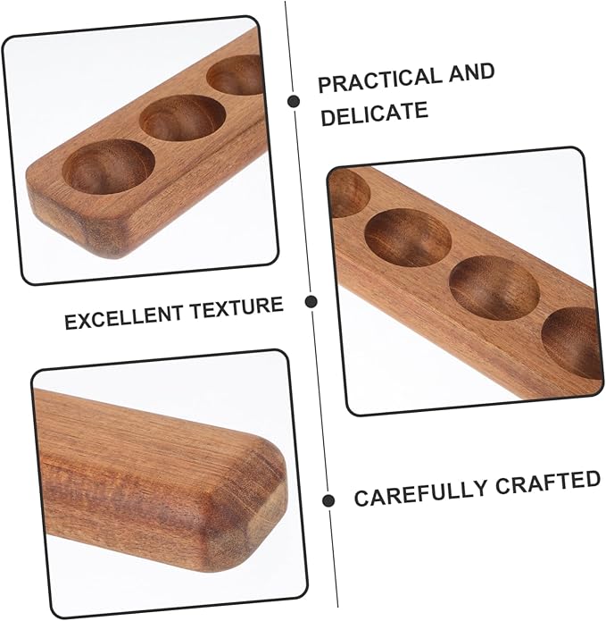 Wooden Egg Holder for Refrigerator Space-saving Egg Tray for Countertop Elegant Design Smooth Finish and Compact Kitchen Organizer