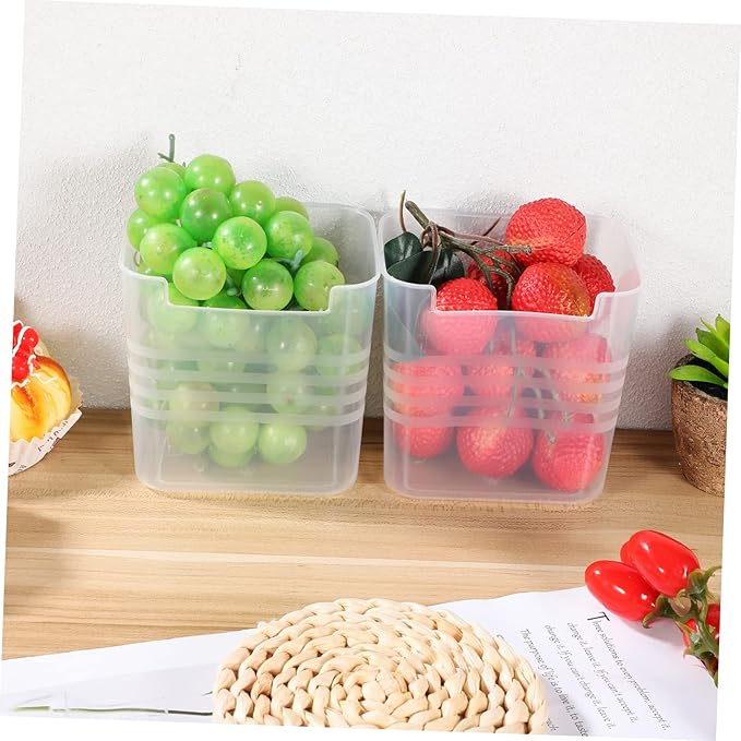 Garneck 2pcs Refrigerator Organizer Bins Design for Easy Access Food-Grade Material for Condiments Vegetables and Drinks Storage