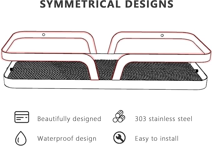 Taozun Paper Towel Holder with Shelf, Kitchen Paper Holder Spice Rack Black Paper Towel Roll Holder RV Paper Towel Rack with 4 Hooks(2 Installation Methods - Self-Adhesive and Drilling)