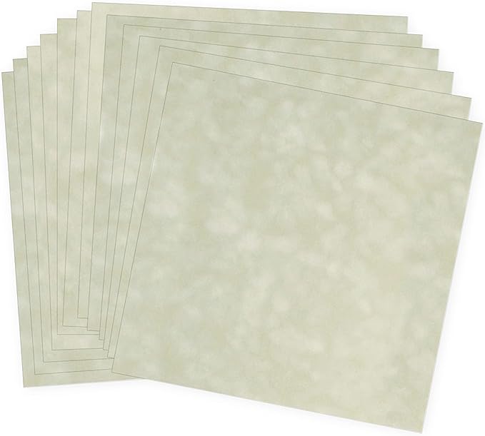 S.E.I Celery Velvet Paper, Felt Fabric For Drawer and Jewelry Box Liner, 12" x 12" - 12 Sheets