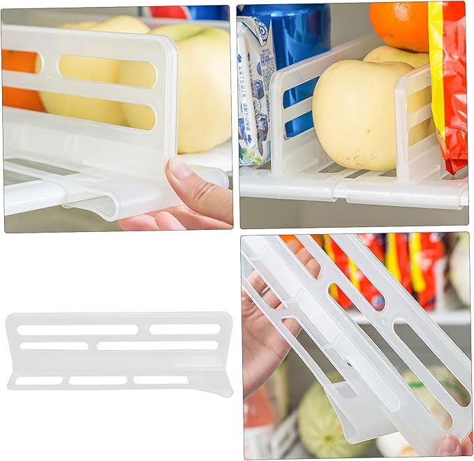 Refrigerator Divider Multifunctional Fridge Partition Adjustable Space Separator for Organization Sturdy Plastic Design for Freezers and Refrigerators