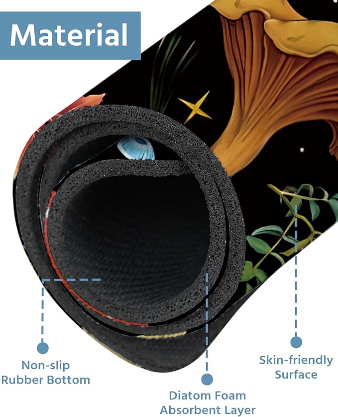 Patterned Sink Faucet Mat Kitchen Splash Guard Super Absorbent Drying Mat, Non-Slip Drain Pad for Kitchen Counter or Bathroom-24x5.5in