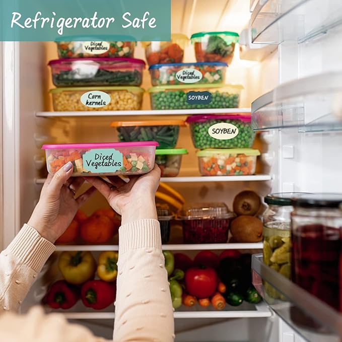 Removable Label Stickers for Jars, Self-Adhesive Chalkboard Labels Waterproof Reusable Write-On Kitchen Pantry Stickers with 2 Markers for Storage Bin, Spice Jar, Food Container, 120Pcs