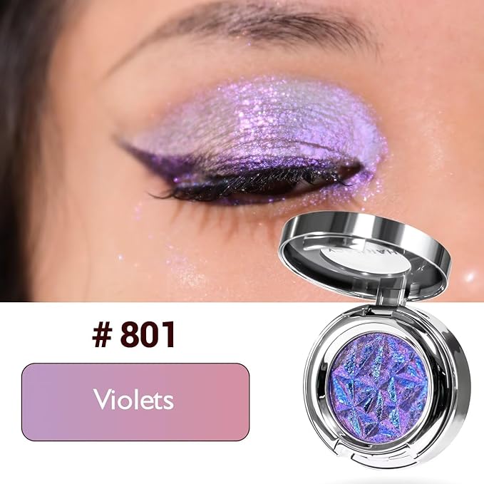 CHARMACY Multichrome Eyeshadow, Insane Shifters Chameleon Eyeshadow, Creates High-Impact, Metallic Eye Looks, 100% Vegan and Cruelty Free, 1.9g (#801)