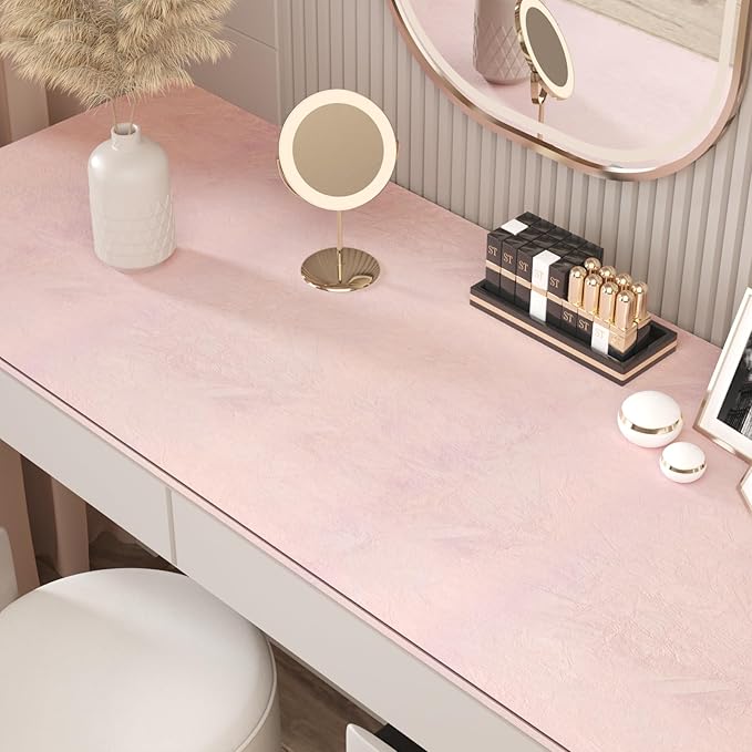 CHIHUT 12''x100'' Light Pink Felt Fabric Velvet Flocking Liner for Jewelry Box Shelf Liners Crafts Self Adhesive Velvet Drawer Liner Roll Thick Soft Velvet Flock Contact Paper for Dressers Cabinets