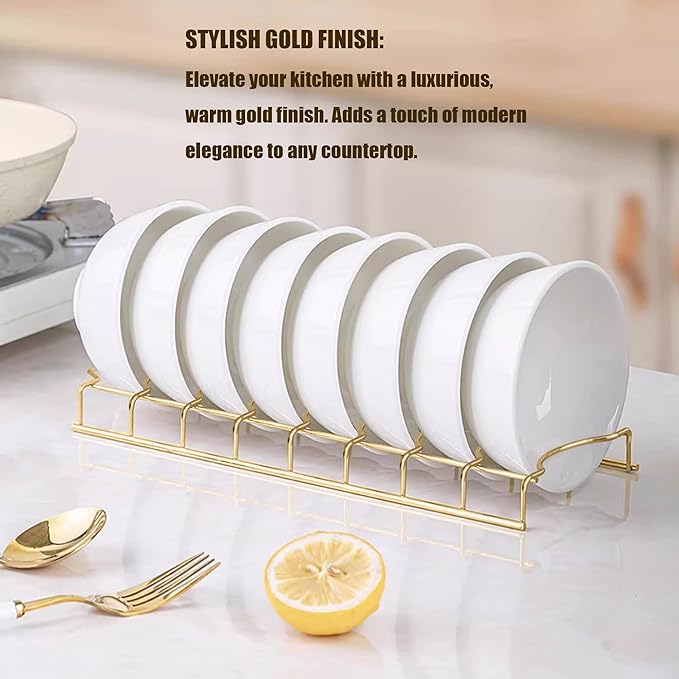 Small Bowl Drainer,Stainless Steel Bowl Drying Rack for Kitchen Counter Organizer Storage, Storage Shelf, Chrome (2 Bowl Racks(Gold))