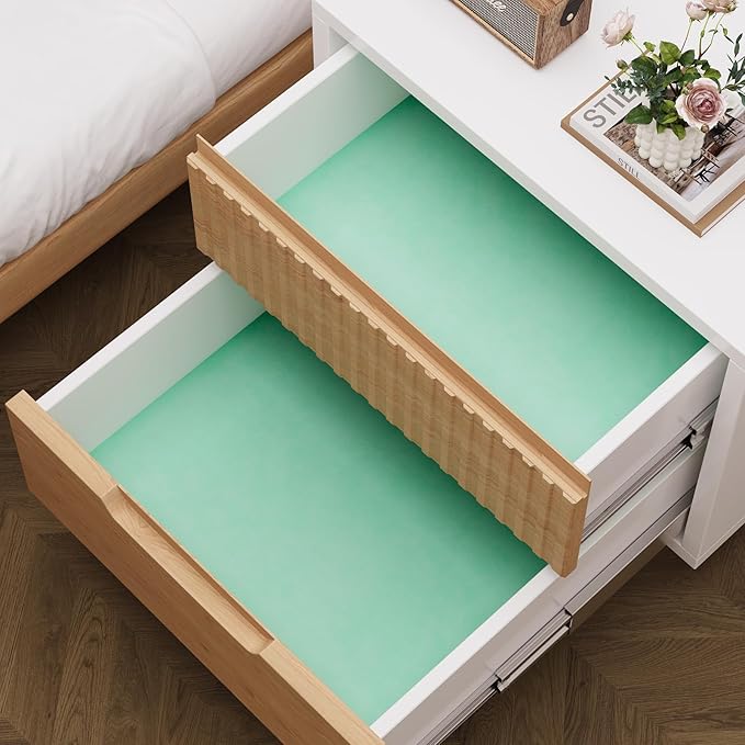 VaryPaper 15.7" x 78.7" Self Adhesive Mint Green Velvet Felt Liner Flocking Drawer Liner Soft Fabric Peel and Stick Felt Velvet Wallpaper for Bedroom Green Contact Paper for Cabinet Jewelry Box Crafts