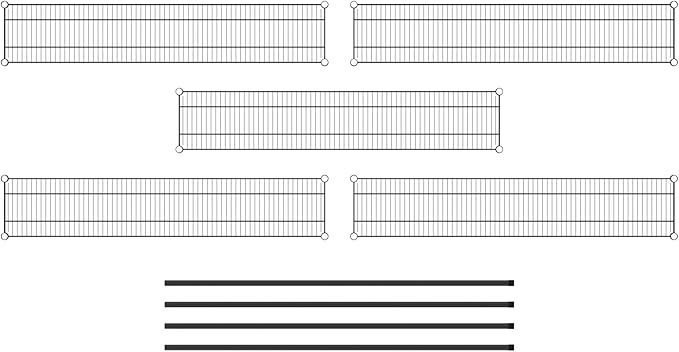 Commercial NSF Listed Black Epoxy Stationary Wire Shelving Kit 12" x 60" x 64", with 5 Shelves Perfect for Warehouse, Walk-in Refrigerator, Freezer, Grocery Store, Restaurant, Dishroom