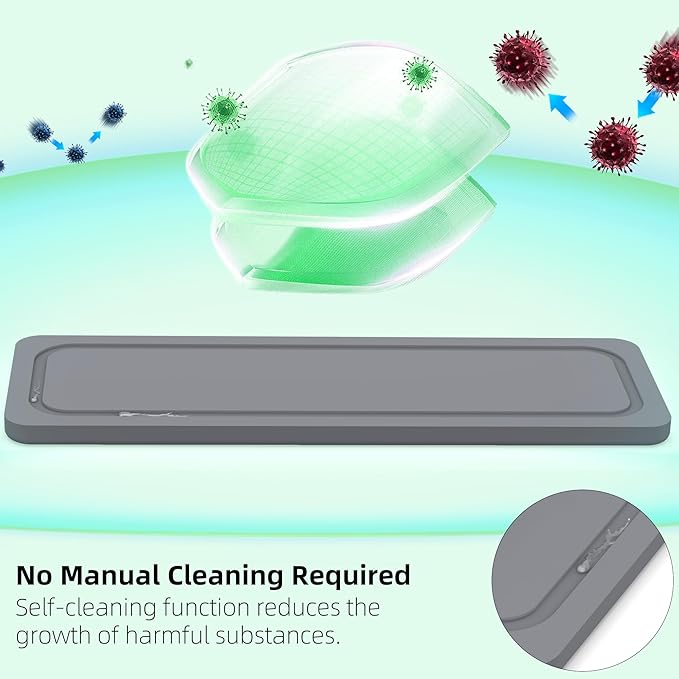 Toothbrush Holders with Water Absorbing Diatomite for Bathrooms, Electric Tooth Brush Toothpaste Holder, Kitchen Countertop Sink Caddy Sponge Organizers and Storage, Stone Drying