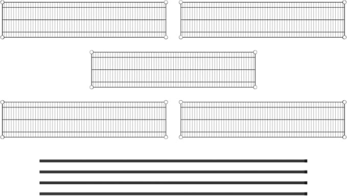 Commercial NSF Listed Black Epoxy Stationary Wire Shelving Kit 14" x 60" x 96", with 5 Shelves Perfect for Warehouse, Walk-in Refrigerator, Freezer, Grocery Store, Restaurant, Dishroom
