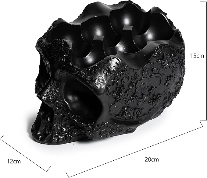 Gute Skull Egg Holder Container Bowl 6" H Half Dozen Decorative Skeleton Egg Keeper Storage Display Organizer Serveware Kitchen Countertop Breakfast Serving Dish Gift