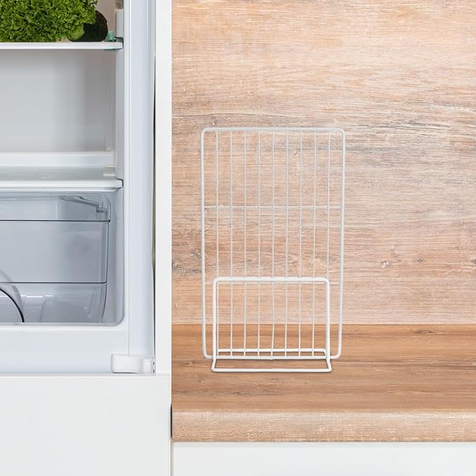 2 Pcs Adjustable Freezer Divider Shelves - 12 Inch Wire Shelf Organizer for Freezer and Refrigerator for Deep Refrigerator Storage