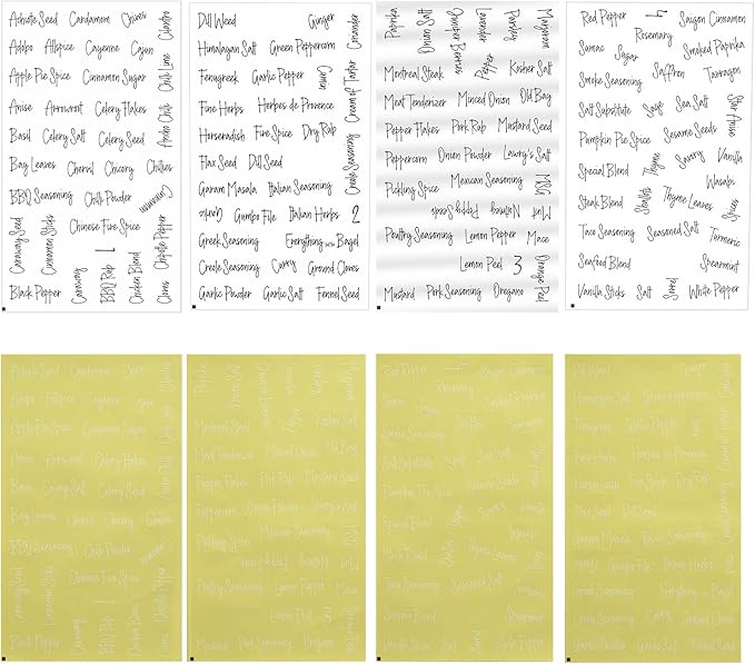 276 Pcs Preprinted Pantry Labels for Containers, Waterproof Spice and Food Stickers, Kitchen Organization Labels for Jars Bins and Seasoning Containers Easy Peel and Stick