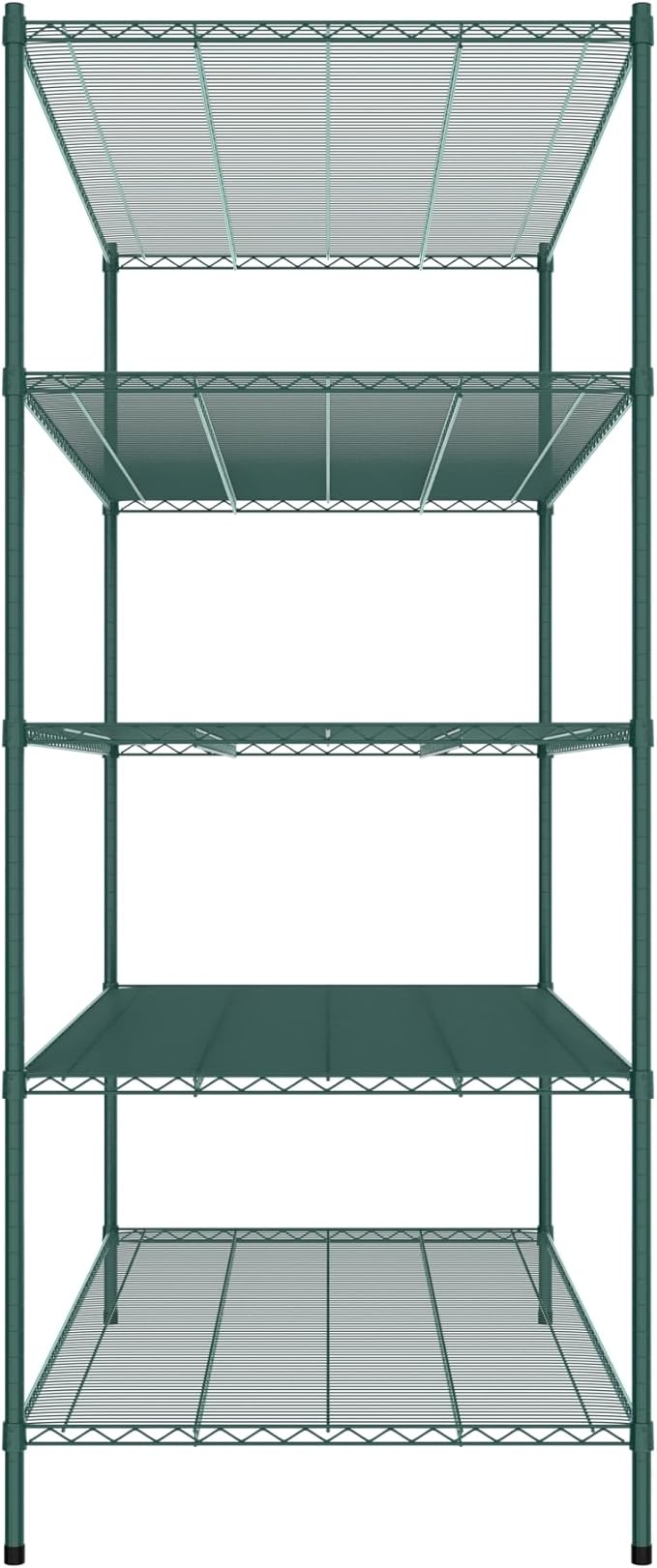 Commercial NSF Listed Green Epoxy Stationary Wire Shelving Kit 36" x 72" x 86", with 5 Shelves Perfect for Warehouse, Walk-in Refrigerator, Freezer, Grocery Store, Restaurant, Dishroom