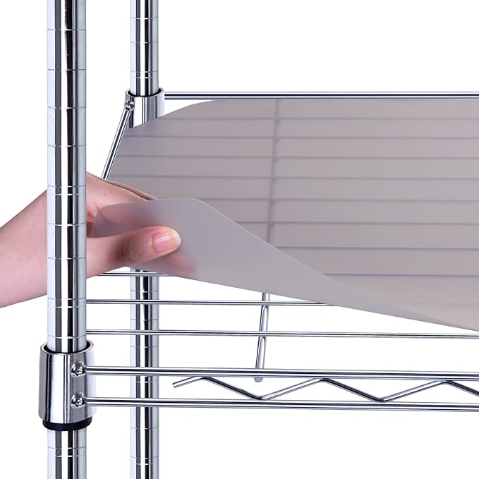 BRIAN & DANY Wire Shelf Liner 14" X 24", Heavy Duty Shelf Liners for Wire Shelving, Waterproof Protector Mats, Set of 3, Charcoal