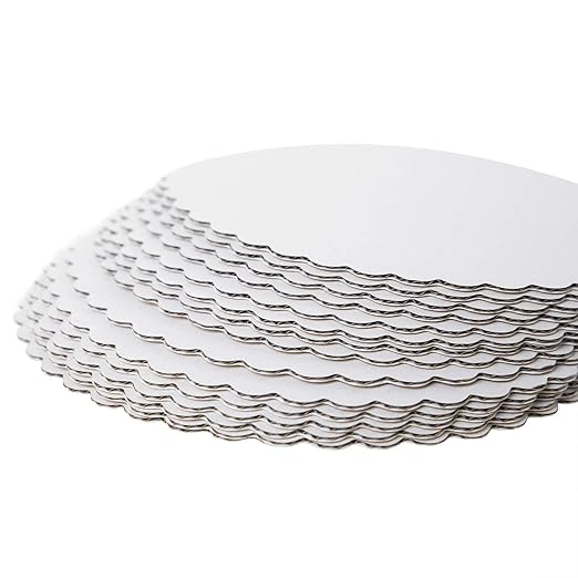 ONE MORE 30-Pack White Cake Board Rounds,Circle Cardboard Round Base 6,8 and 10 inch, Disposable Coated Cake Plate 10 of Each Size