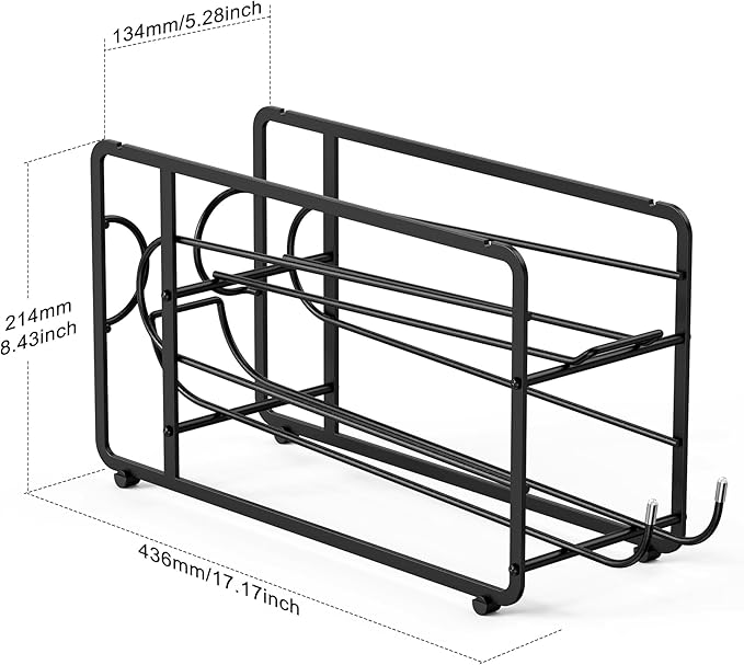 Soda Can Organizer Storage Rack, 2 Pack Stackable Beverage Soda Can Dispenser Organizer Holder for Refrigerator, Cabinet, Pantry (Black)