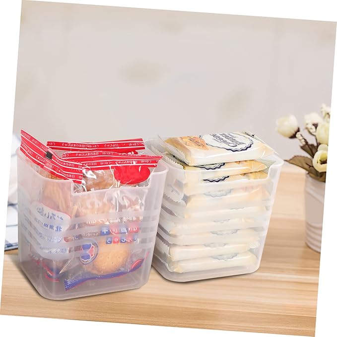ULTECHNOVO 6pcs Translucent Fridge Organizer Bins Hanging Storage Boxes for Refrigerator for Kitchen Pantry Easy Access Shaped Design for Fruits Vegetables and Spices