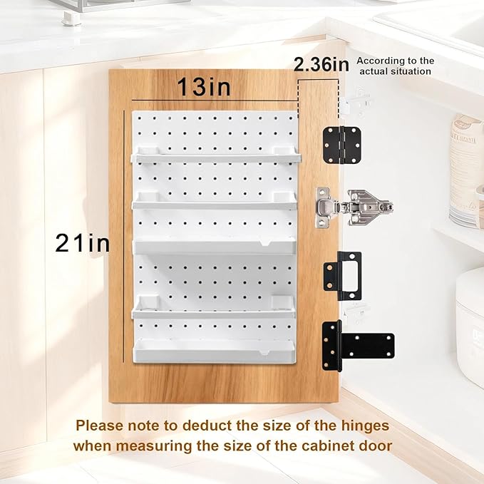 Spice Rack Organizer,Adhesive Shelf,No Drilling Kitchen Spice Holder and Organizer,Wall Mount Space-Saving Storage for Kitchen,Bathroom,Cabinets,Style1