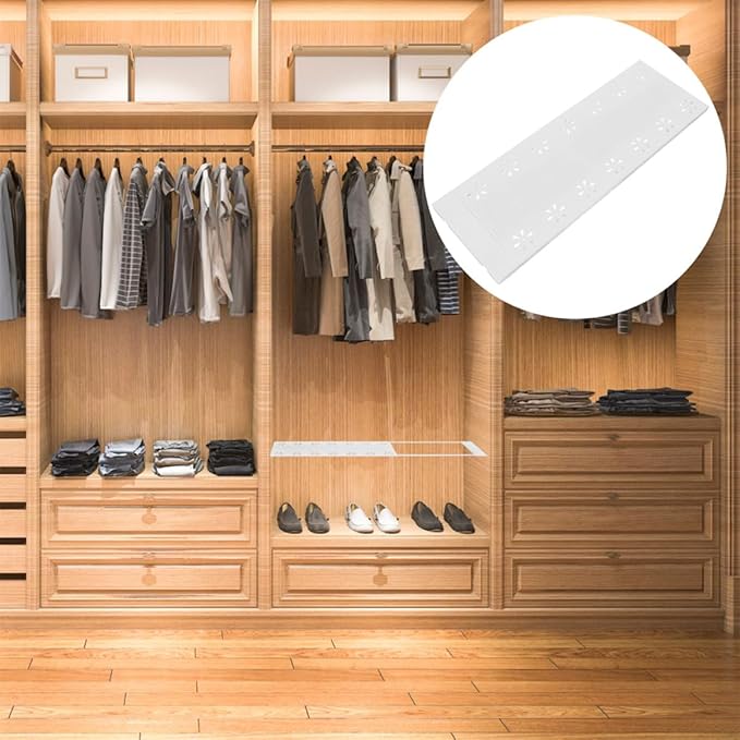 Healifty 3pcs Adjustable Tension Shelf Divider for Closet and Wardrobe, Expandable Storage Organizer Rack 32-48cm Length, 10cm Width, Easy Install for Cabinet and Cupboard Storage