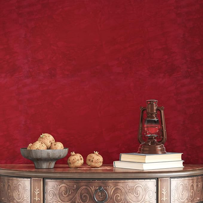 CHIHUT 12''x100'' Red Self Adhesive Velvet Flocking Liner for Jewelry Drawer Soft Removable Velvet Felt Fabric Wallpaper Peel and Stick Thick Velvet Drawer Liner Sticker for DIY Crafts Dresser