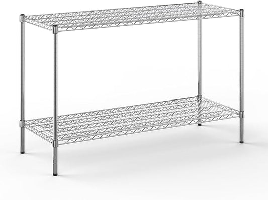 21" Deep x 54" Wide x 34" Height Wire Shelving Kit | 2-Tier | NSF Commercial Storage Rack Unit