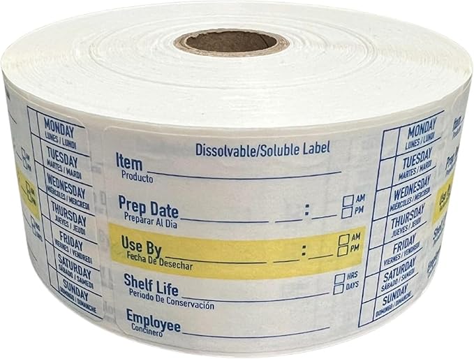 ATL Direct 2x3 Dissolvable Food Labels, 1000 Label Stickers, Bottle Labels for Storage Bins, Sticker Labels for Food containers, (1000, Blue)