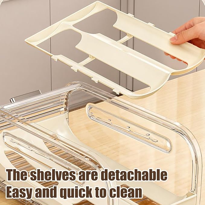 Egg Holder for Refrigerator,Automatic Rolling Storage Container,Large Capacity Fridge Egg Organizer - for Freezer Pantry Cabinet Home Apartment Restaurant Farmhouse Camping RV Family