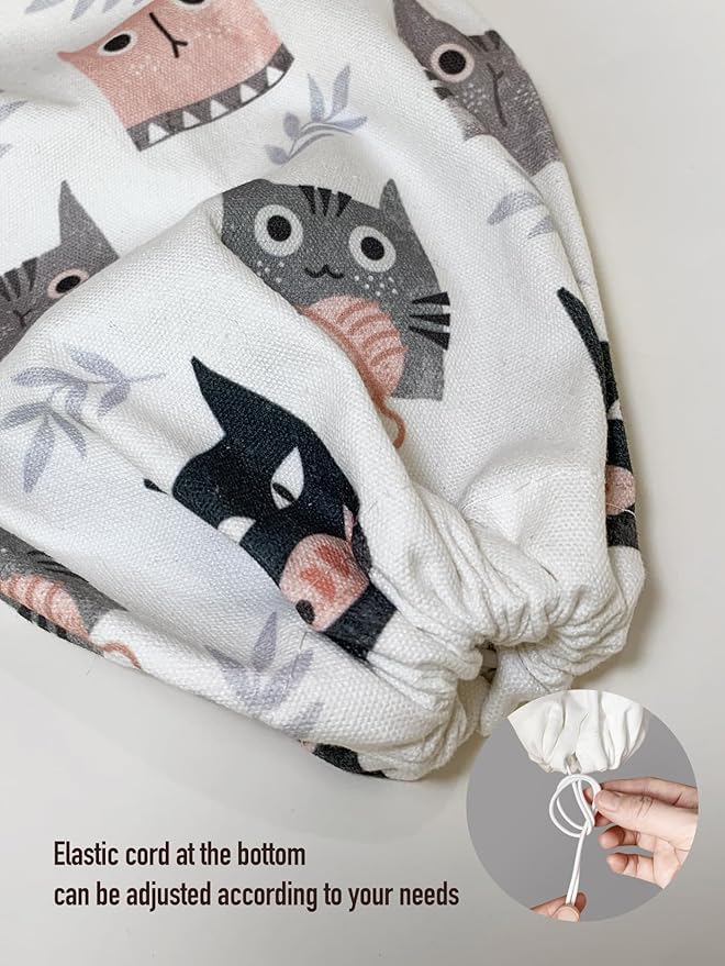 Hglian Plastic Bag Holder,Cute Kitty Grocery Bags Holder Organizer Storage Keeper Dispenser,Cat Kitchen Decor Gifts for Women Cat Mom-Extra Large