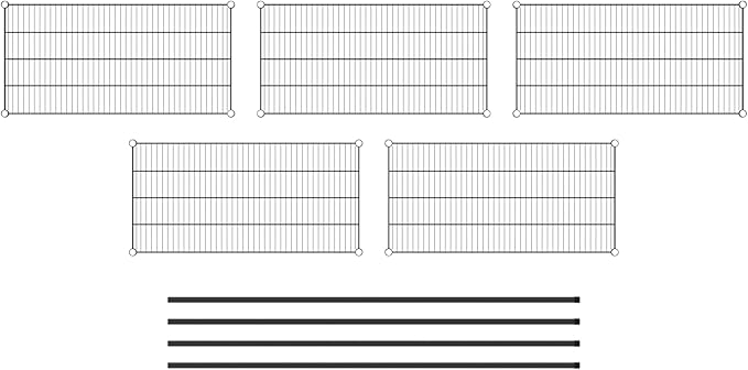 Commercial NSF Listed Black Epoxy Stationary Wire Shelving Kit 21" x 42" x 74", with 5 Shelves Perfect for Warehouse, Walk-in Refrigerator, Freezer, Grocery Store, Restaurant, Dishroom