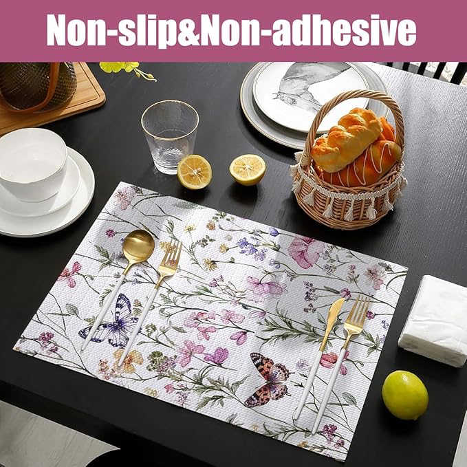Vuacepe Drawer and Shelf Liner for Kitchen Cabinets,Non-Adhesive Drawer Liner,Non-Slip Floral Shelf Liners,Strong Grip Waterproof Easy to Clean Cabinet Liners for Drawers Cupboard Shelves 12IN×10FT