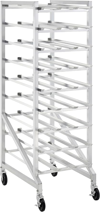 Full Size Mobile Aluminum Commercial Can Rack - Fully Welded (32L-040)